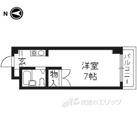 ヴェルジェ(1K/2階)の間取り写真