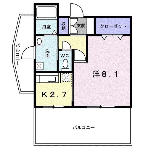 URBAN TERRACE(ワンルーム/5階)の間取り写真