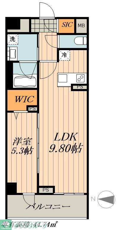 ロイヤルカーサ千種(1LDK/1階)の間取り写真