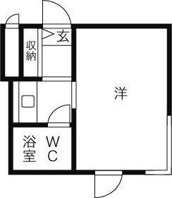 エクセレントハウス421(ワンルーム/1階)の間取り写真