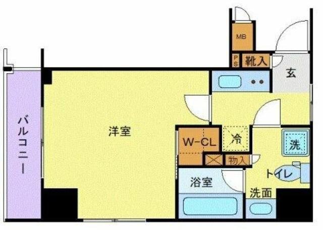 オルタナ銀座(1K/5階)の間取り写真