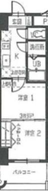 NO.40 ORIENTBLD(2K/5階)の間取り写真