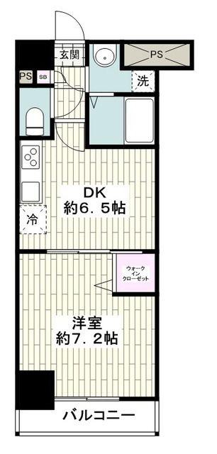 ソレアード湘南(1DK/10階)の間取り写真