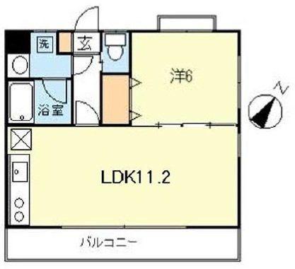 ベイシエ(1LDK/2階)の間取り写真