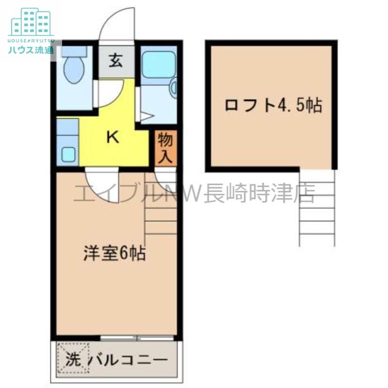 クイーン・パレスIN長崎(1K/1階)の間取り写真