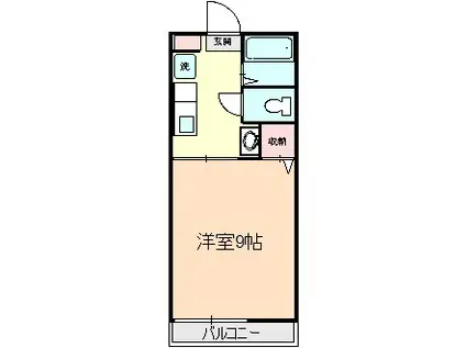 グレースヒダ(1K/2階)の間取り写真