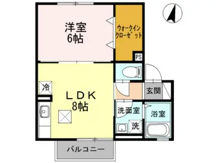 エミネンス(1LDK/1階)の間取り写真