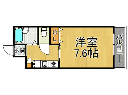 エディフィシオ・エスペランサ(1K/2階)の間取り写真