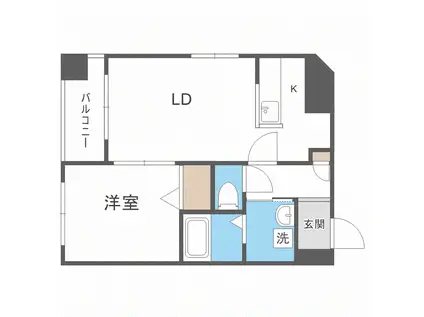 オリエントステージ表参道(1LDK/5階)の間取り写真