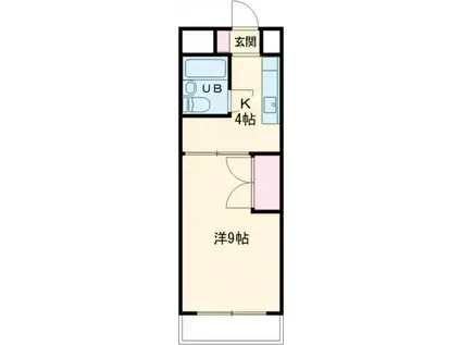 サンビレッジ(1K/3階)の間取り写真