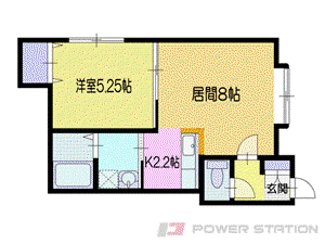 コーストシー(1LDK/2階)の間取り写真