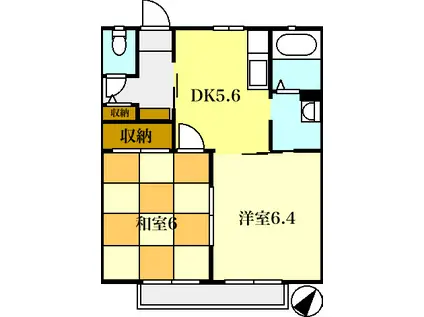 SHAMAISON アロークレストアネックス(1LDK/1階)の間取り写真