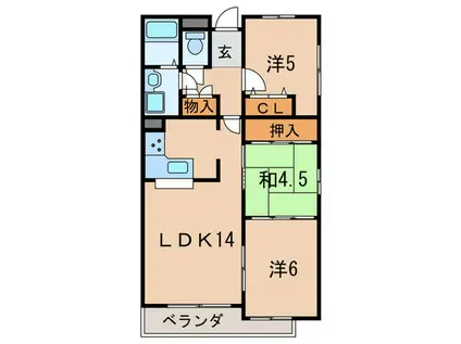 カーサー甲子園口II(3LDK/3階)の間取り写真
