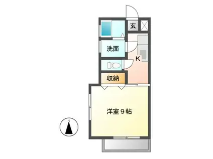 ルーチェ(1K/1階)の間取り写真