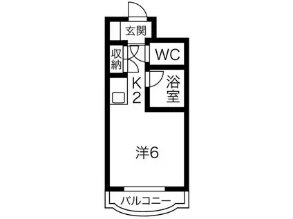 池場ハウス(ワンルーム/2階)の間取り写真