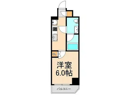 ライジングプレイス綾瀬三番館(1K/4階)の間取り写真