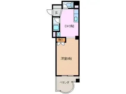 ふじよしマンション(1DK/4階)の間取り写真