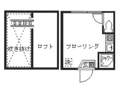 ソフィアパピヨン(ワンルーム/2階)の間取り写真