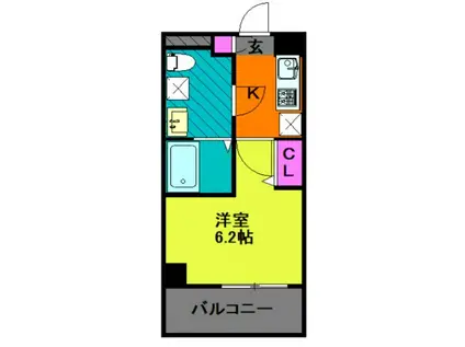 クレヴィスタ綾瀬(1K/4階)の間取り写真