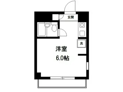 大朝コーポ(ワンルーム/3階)の間取り写真