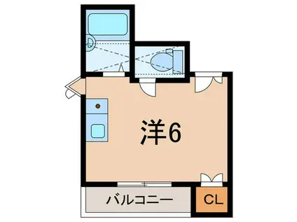 篠原シャレー(ワンルーム/2階)の間取り写真
