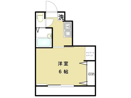 マンション富士(1K/3階)の間取り写真