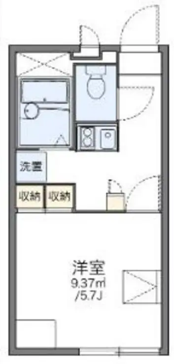 レオパレスグリーンリーブズ 1階階 間取り