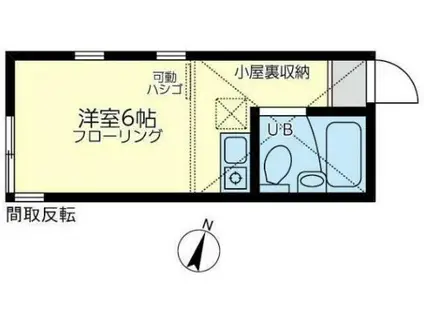 ユナイト川崎リベルタージ(ワンルーム/1階)の間取り写真