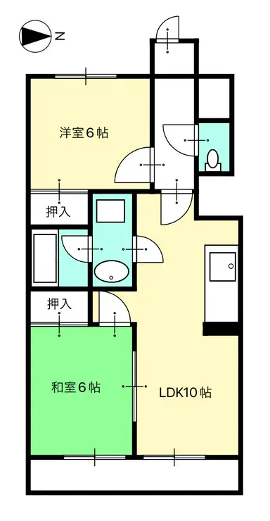 パークサイド茅山 2階階 間取り