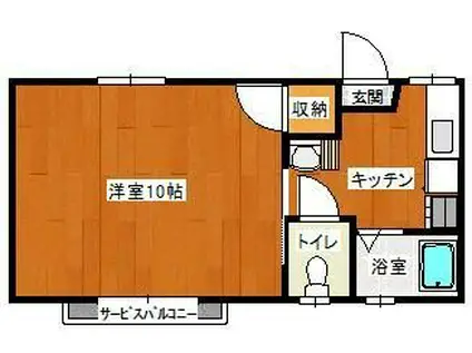 パストラル(1K/1階)の間取り写真