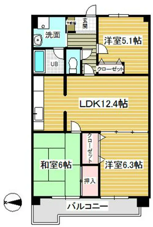 ベルグリーン大泉 5階階 間取り