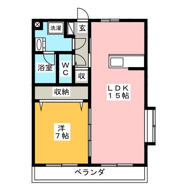 CIAO バンビーナ(1LDK/1階)の間取り写真