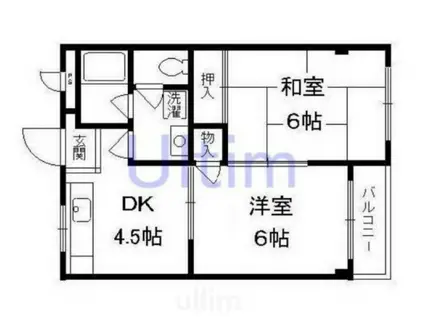 レジデンス京橋(2DK/3階)の間取り写真