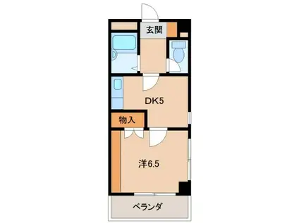シティガーデン東紺屋町(1DK/2階)の間取り写真