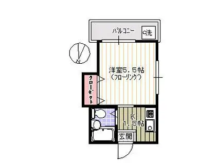 BOX-1(1K/4階)の間取り写真