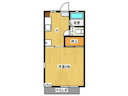 フレグランスフジ(1K/1階)の間取り写真