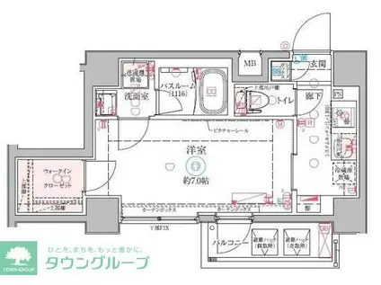クレヴィスタ梅島(1K/5階)の間取り写真