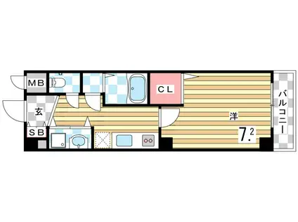 エル大田(1K/1階)の間取り写真
