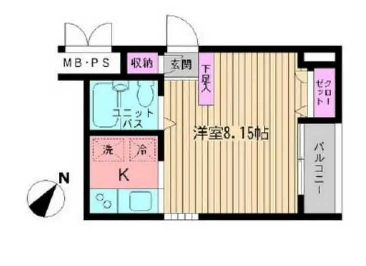 ビイルーム新宿 2階階 間取り