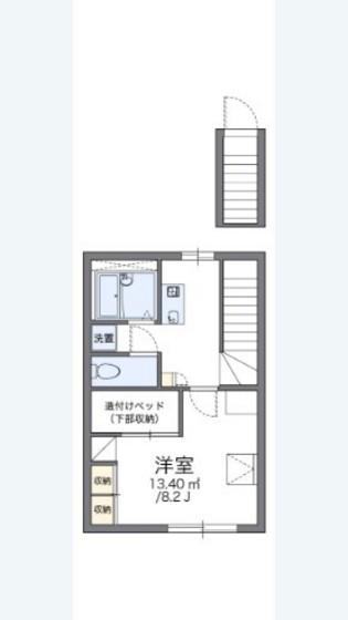 レオパレス南岩国(1K/2階)の間取り写真