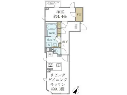 COMPOSITE高輪 コンポジット高輪(1LDK/2階)の間取り写真