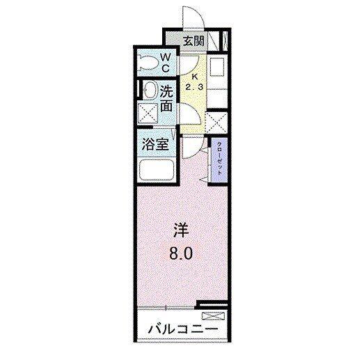 アビタシオンI(1K/2階)の間取り写真