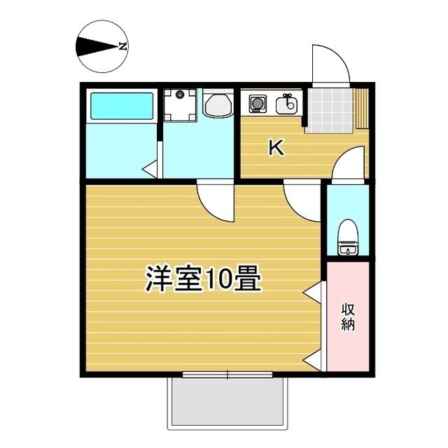 サンパティーク(1K/1階)の間取り写真