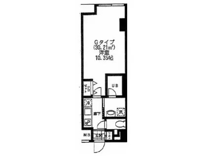 バレーヌ大森山王(1K/B1階)の間取り写真