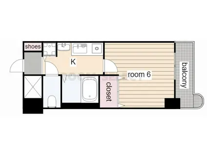 プレサンス名古屋城前(1K/3階)の間取り写真