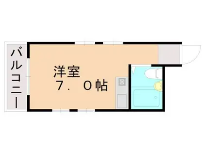 小田ビル(ワンルーム/1階)の間取り写真