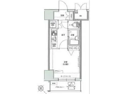 ハーモニーレジデンス駒込(1K/6階)の間取り写真