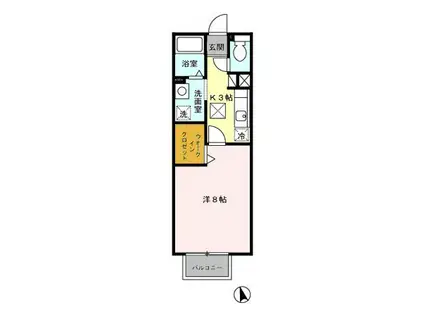 RIZDEDIEU(1K/1階)の間取り写真