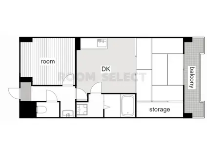 松原メイトマンション(2DK/6階)の間取り写真