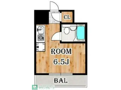 パークス熊谷(ワンルーム/5階)の間取り写真